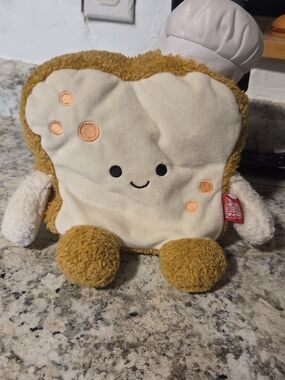 Bumz Bumz Plush Toast Character Soft Toy in Cream & Golden Brown